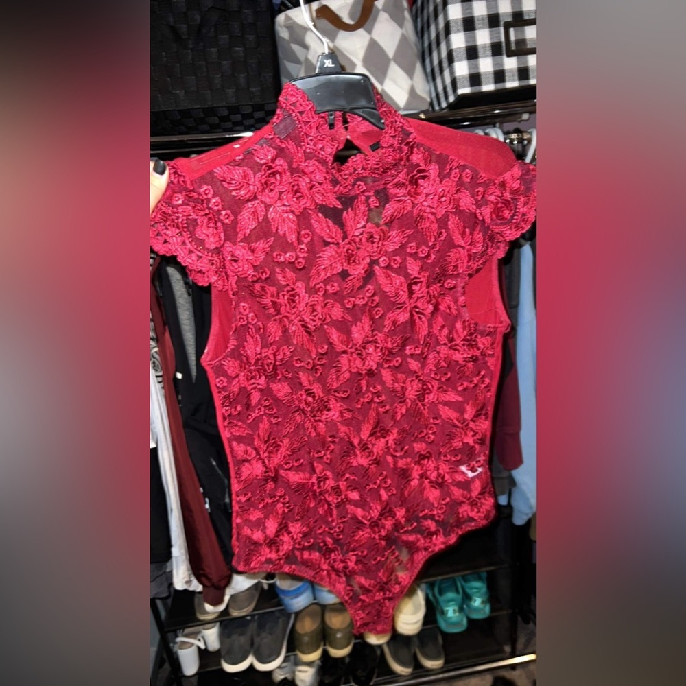 Red lace Bodysuit